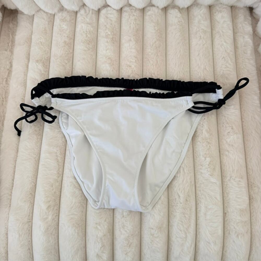Victoria's Secret Bikini Set Embellished Bows Padded 36B Bottoms Large Women - Picture 8 of 12